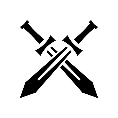 十字剑矢量图标插图