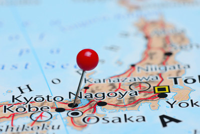 京都被钉在亚洲地图上