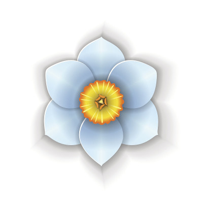 纸画水仙花。