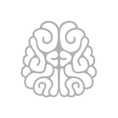 大脑图标。白色背景矢量