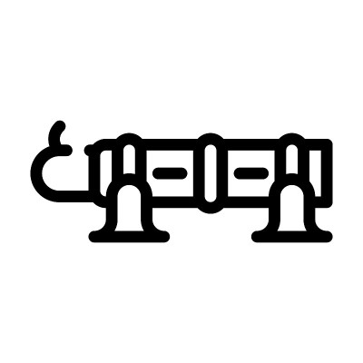 轰炸武器线图标向量插图黑色