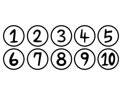 数字插图手写。矢量插图。