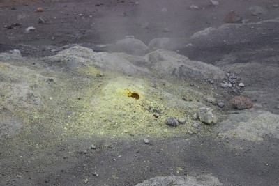 堪察加半岛穆特诺夫斯基火山的喷气孔