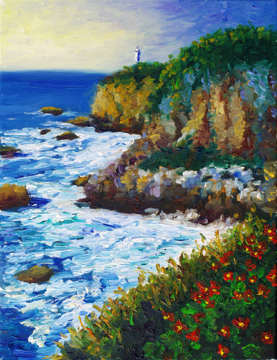 油画-海岸