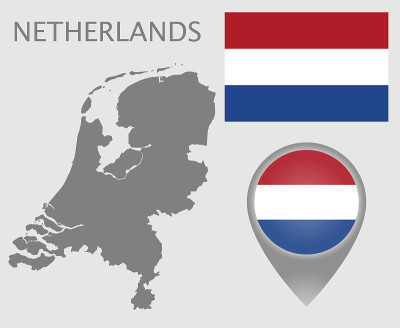 荷兰空白的地图
