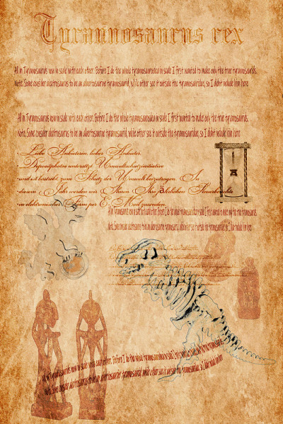 带有仪式图画的古代手稿