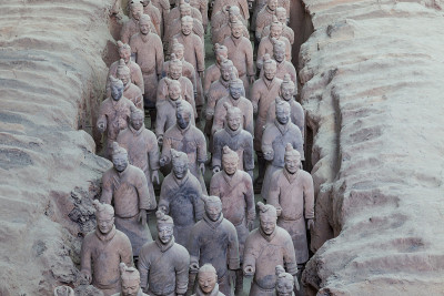中国西安的兵马俑