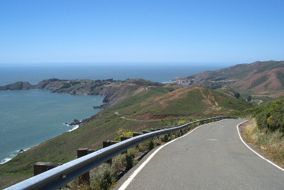 风景优美的海岸公路到博尼塔点，马林岬