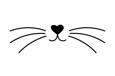 猫心矢量扁鼻子
