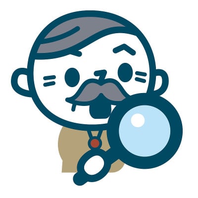 年长的人看着放大镜，惊讶不已