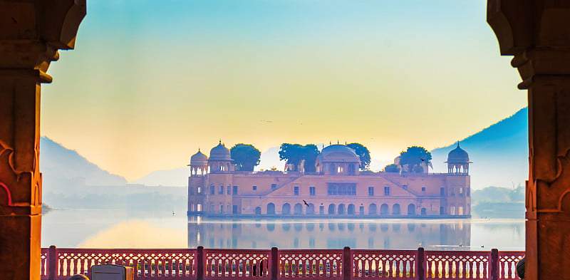 印度斋浦尔的Jal Mahal Palace - Stock image