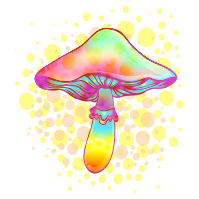 神奇的蘑菇。迷幻幻觉。