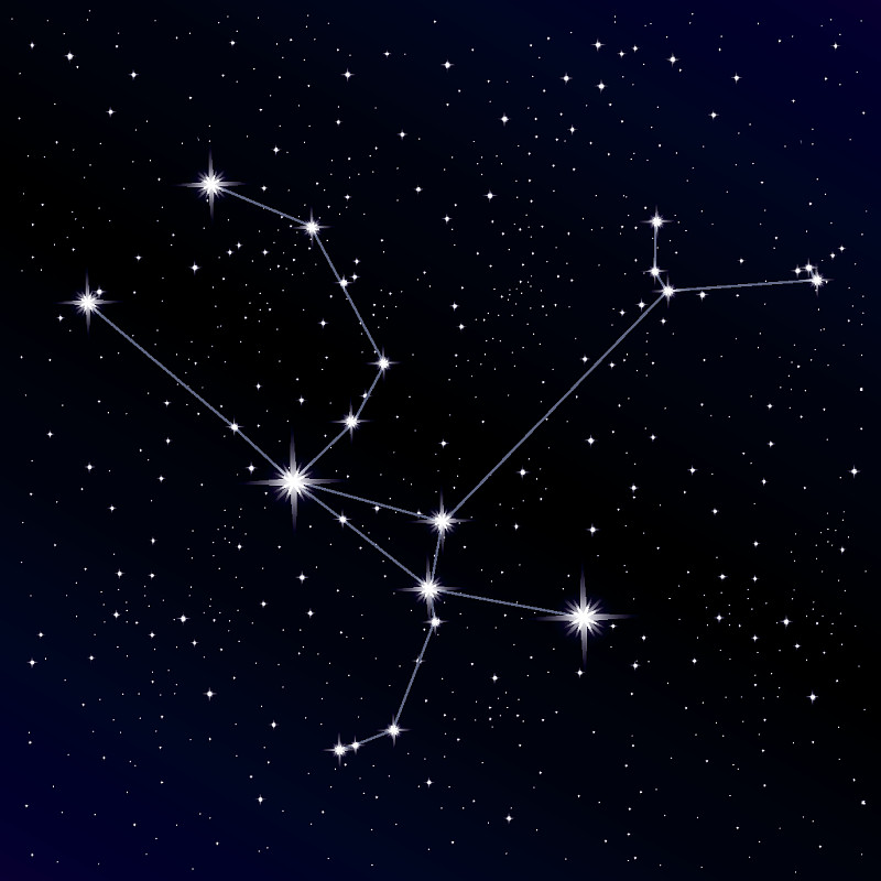 仙女座星座。矢量图