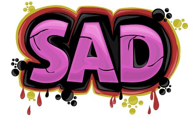 SAD字母涂鸦矢量设计