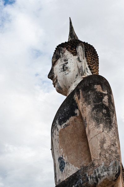 素可泰历史公园，泰国古城，泰国素可泰历史公园，玛哈那寺古佛像