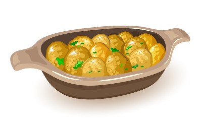 卡通新土豆与绿色
