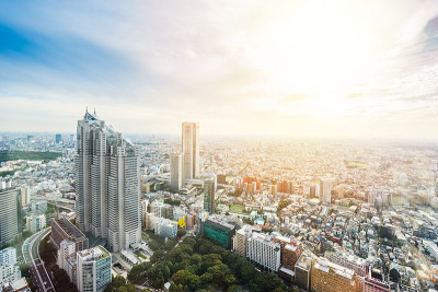 日本东京的现代城市全景