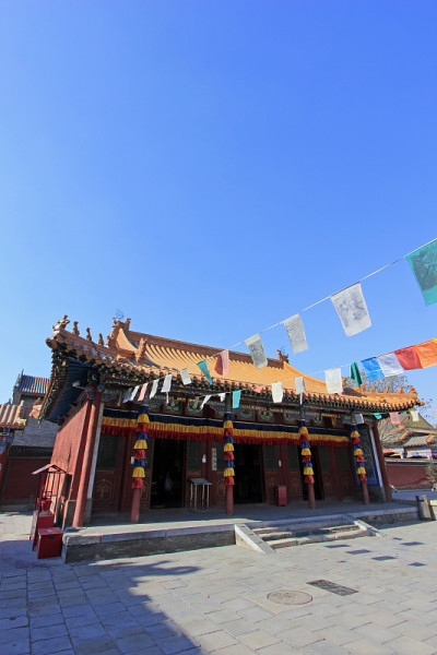2015年2月6日，中国内蒙古自治区呼和浩特市，大召喇嘛庙建筑景观