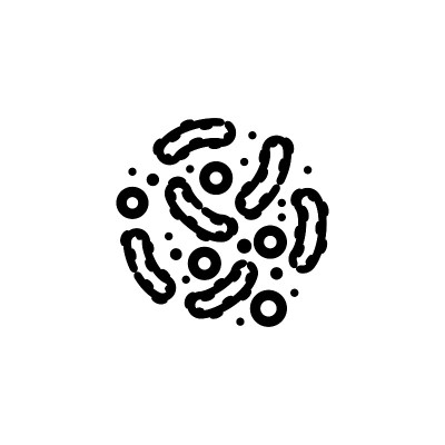 细菌图标符号矢量插图