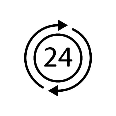 支持24小时帮助图标设计模板