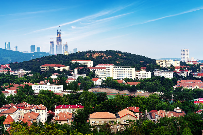 中国青岛的德国式历史建筑。