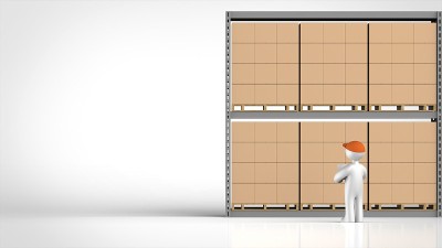 仓库和检查与复制空间3d渲染