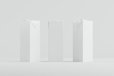 果汁，液体纸盒包装模型3D渲染