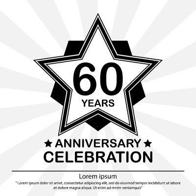60th years anniversary celebration. anniversary lo