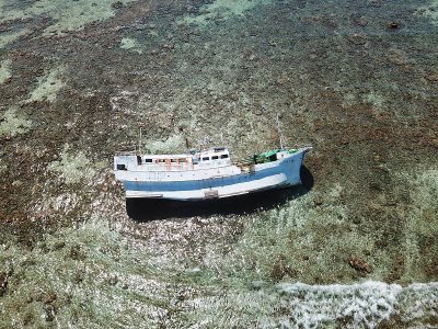 环礁的边缘和沙天堂在Truk泻湖，Chuuk