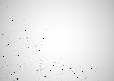 用线和点向量抽象连接背景。几何网络连接