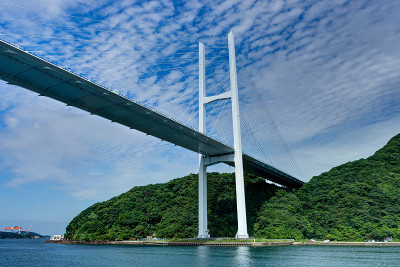 日本长崎端岛的船景