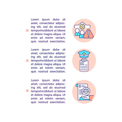 公司概念线图标与文本罚款