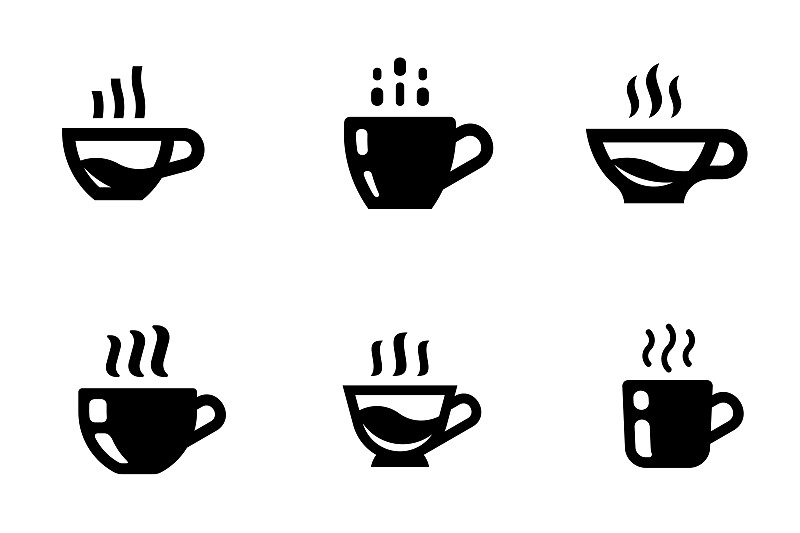 Set of Coffee cup logo