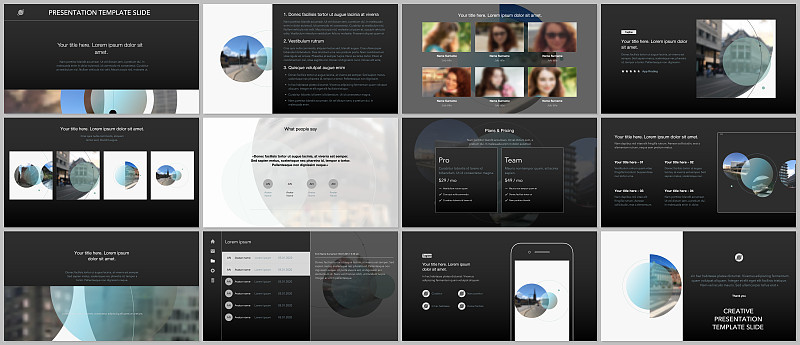 Presentation design vector templates, multipurpose