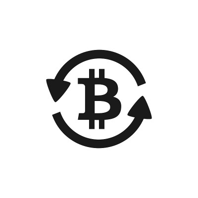 比特币符号交换概念矢量插图图标