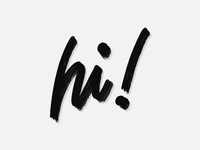 hi, hello, greeting. Hand written lettering isolat