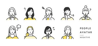 人物头像图标插图集