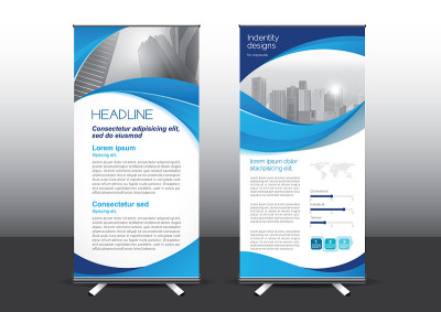 Roll Up template vector illustration,