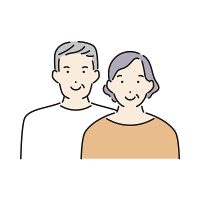 高级夫妇并肩