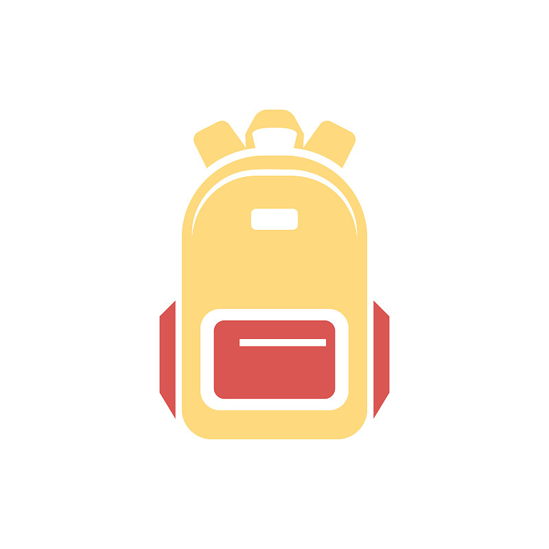 Backpack icon - School backpack icon vector