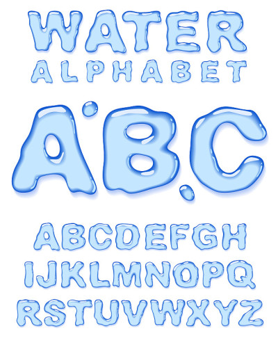 水字母表。