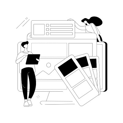 排版抽象概念矢量插图。
