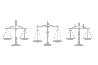 在白色背景上的刻度图标，矢量插图