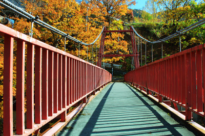 秋景北海道、札幌、中赞井温泉