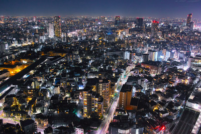 东京商务区的夜景