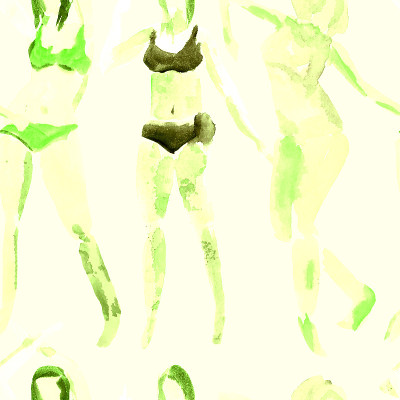 夏季模式与女孩。