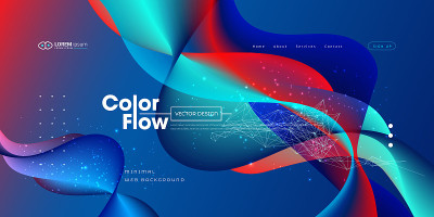 Abstract colorful digital equalizer wave lines on 