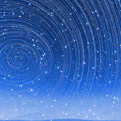 北极圈夜晚美丽的星迹图像
