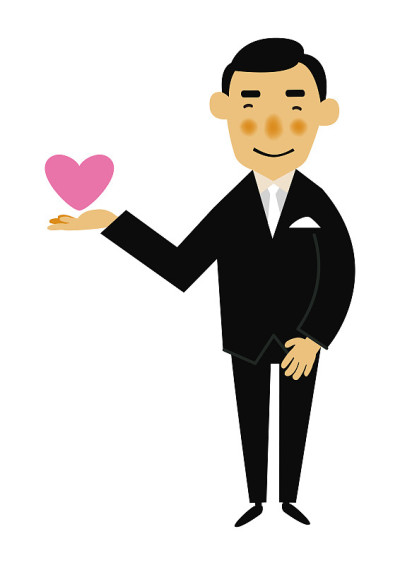 Illustration material “a men of formal suit“