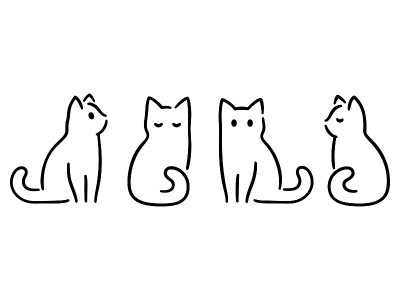最小的猫画